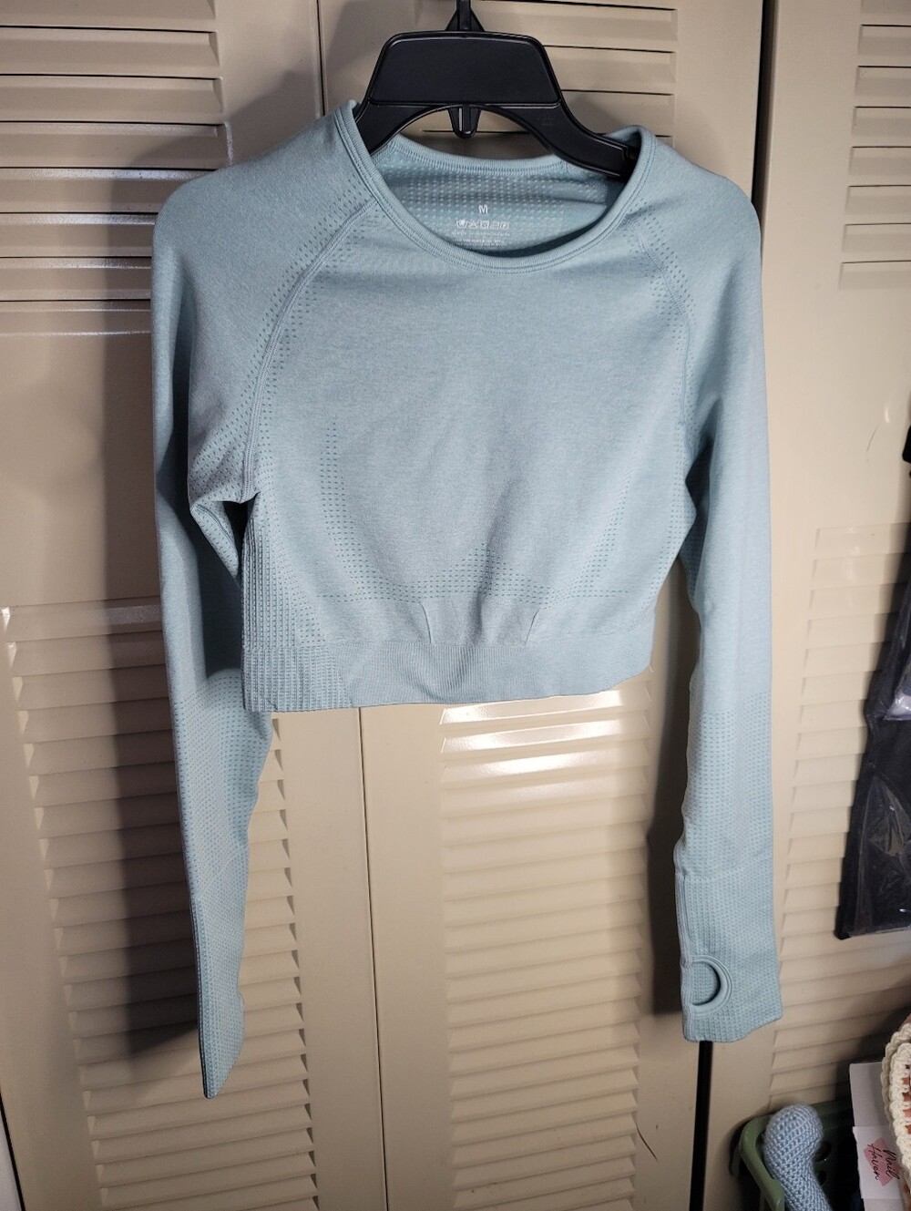 Lululemon Swiftly Tech 2.0 Cropped Long Sleeve Shirt Teal Blue Women’s Size M